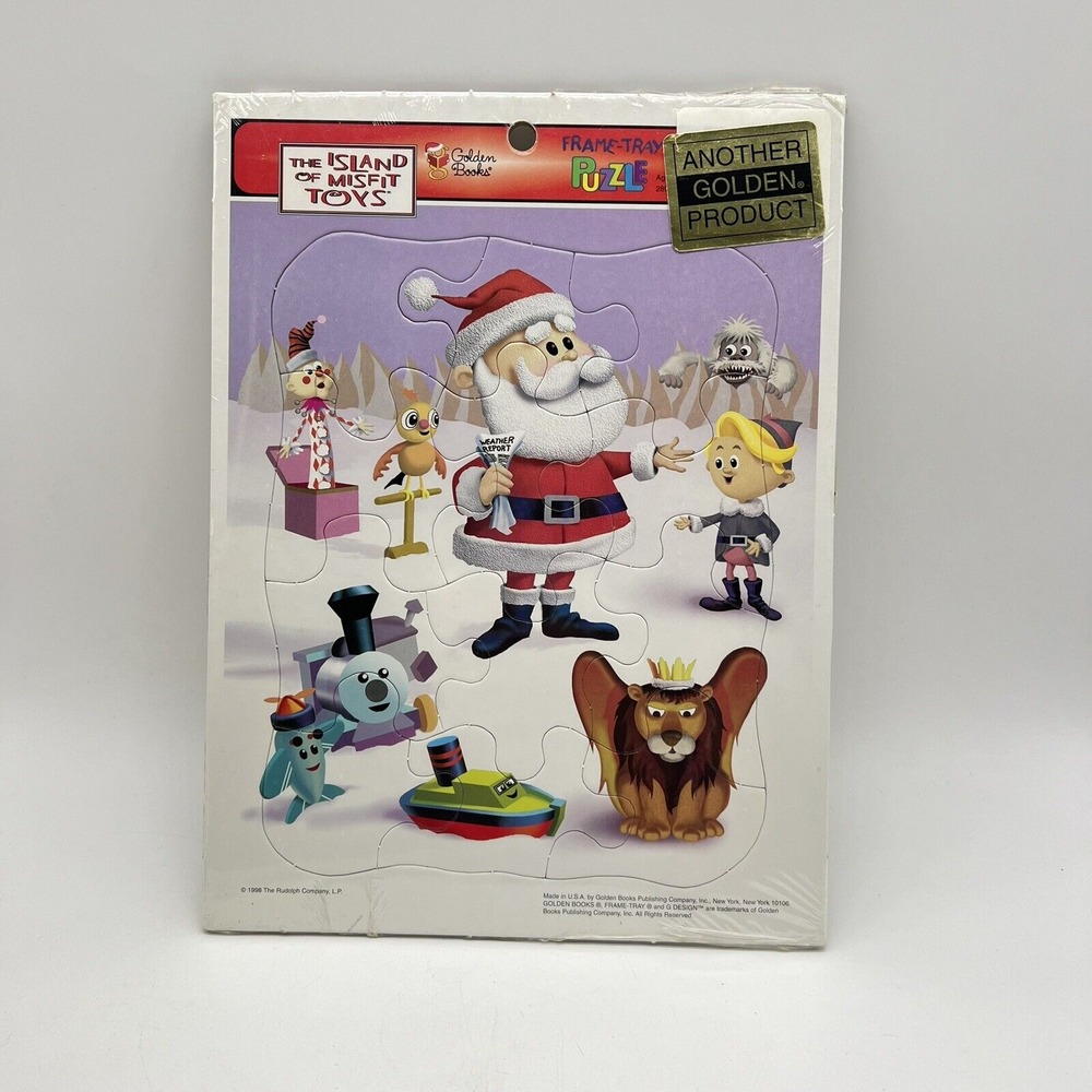 Rudolph Island of Misfit Toys Frame Tray Christmas Puzzle Golden Books‎ New